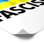 Poster Fascisme - Censuré avec le drapeau ukrainien  (Coin)