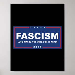 Poster Fascisme - Symbole de campagne anti-Trump pro-bide