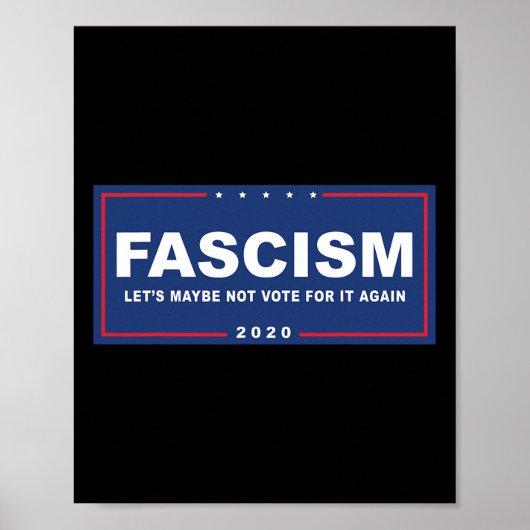 Poster Fascisme - Symbole de campagne anti-Trump pro-bide (Devant)
