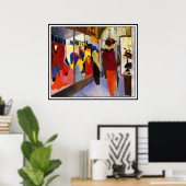 Poster Fashion Shop (Modegeschaft) par August Macke (Bureau à domicile)