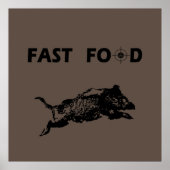 Poster Fast Food Boar Chasse chasse chasseur fun (Devant)