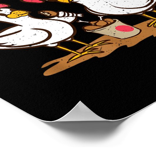 Poster Fast Food Chicken Wings Funny Deep Fried Chicken S (Coin)