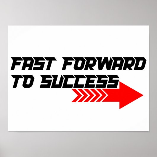 Poster Fast Forward – Bold Red Motivation Quote Design (Devant)