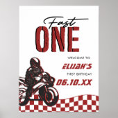 Poster Fast One Boys 1st Dirt Bike Anniversaire (Devant)