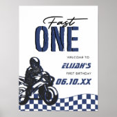 Poster Fast One Boys 1st Dirt Bike Anniversaire (Devant)
