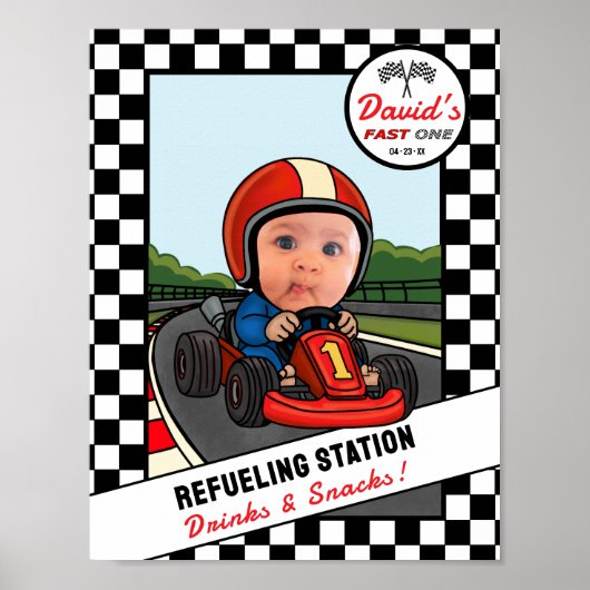 Poster Fast ONE Refueling Station - Drinks and Snacks (Devant)