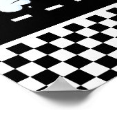 Poster Fast one rouge rétro course voiture garçon fosse d (Coin)