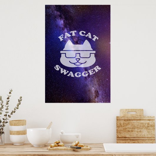 Poster Fat Cat Swagger - Galaxy Edition (Cuisine)