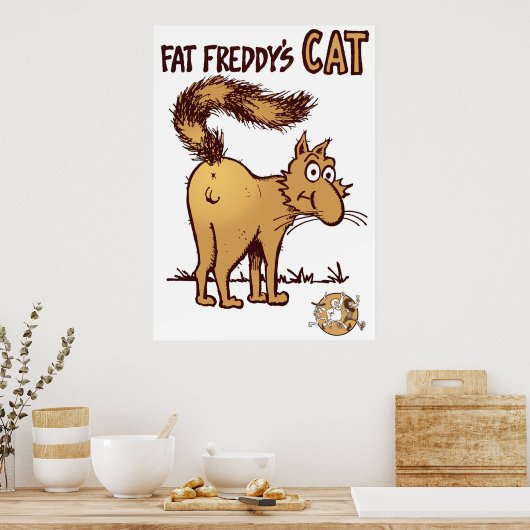 Poster Fat Freddys Chat Fabrique Furry Freak Frères Shir (Cuisine)