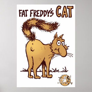 Poster Fat Freddys Chat Fabrique Furry Freak Frères Shir