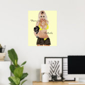 Poster Fatale de Femme Blonde Dangereuse (Bureau à domicile)