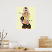 Poster Fatale de Femme Blonde Dangereuse (Cuisine)