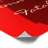 Poster Fatale de Femme Ombre Blonde Dangereuse (Coin)