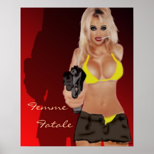Poster Fatale de Femme Ombre Blonde Dangereuse (Devant)