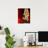 Poster Fatale de Femme Ombre Blonde Dangereuse (Bureau à domicile)