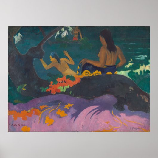 Poster Fatata te Miti By the Sea Paul Gauguin Canvas (Devant)