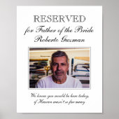Poster Father of the Bride Photo Memorial Chair Wedding (Devant)