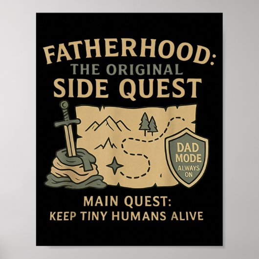 Poster Fatherhood The Original Side Quest Dad Mode  (Devant)