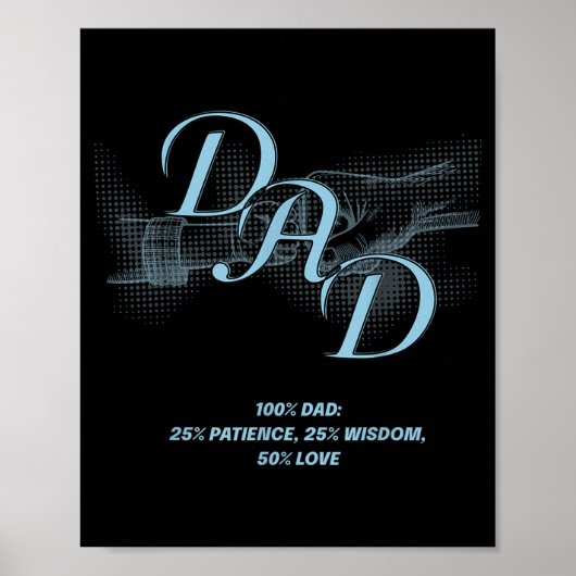 Poster Father's Day Gift – Patience Wisdom Love Dad Quote (Devant)