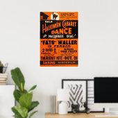 Poster Fats Waller Halloween Vintage Jazz Concert (Bureau à domicile)