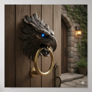 Poster Faucet de Griffin Orné - Sculptur Mythique Détaill