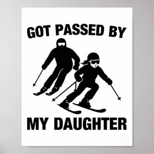 Poster Fauchée par ma fille, famille drôle de skieurs _1