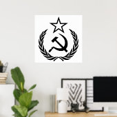 Poster Faucille et marteau, URSS, CCCP, communisme (Bureau à domicile)