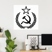 Poster Faucille et marteau, URSS, CCCP, communisme (Bureau à domicile)