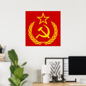Poster Faucille et marteau, URSS, CCCP, communisme (Bureau à domicile)