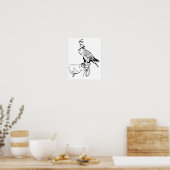 Poster Faucon sur gant (Cuisine)