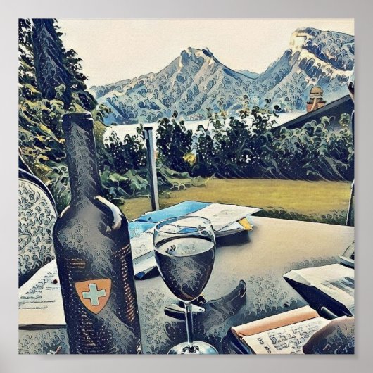 Poster Faulensee Suisse Berne Canton Alpes Mountain (Devant)