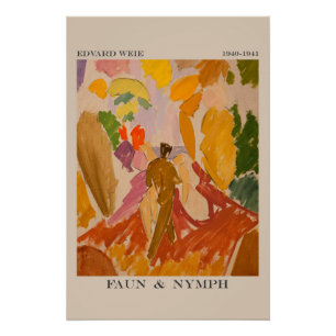 Poster Faun et Nymph 1941 par Edvard Weie