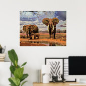 Poster Faune 2 (Bureau à domicile)