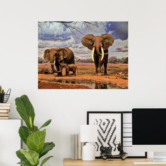 Poster Faune 2 (Bureau à domicile)