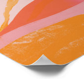 Poster Faune Abstraite - Tangerine & Pêche Tone (Coin)