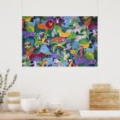 Poster Faune coloré (Cuisine)