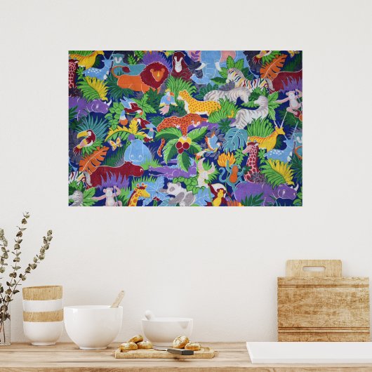 Poster Faune coloré (Cuisine)