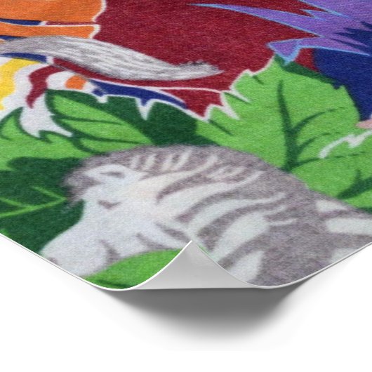 Poster Faune Colorée (Coin)