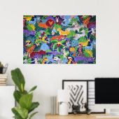 Poster Faune Colorée (Bureau à domicile)