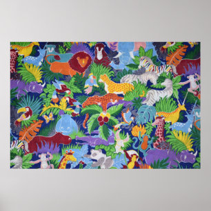 Poster Faune Colorée