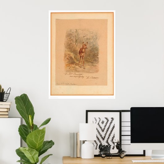 Poster Faune en forêt (0567A) (Bureau à domicile)