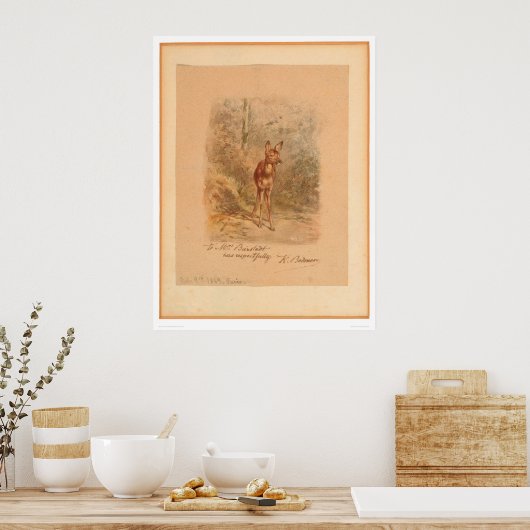 Poster Faune en forêt (0567A) (Cuisine)