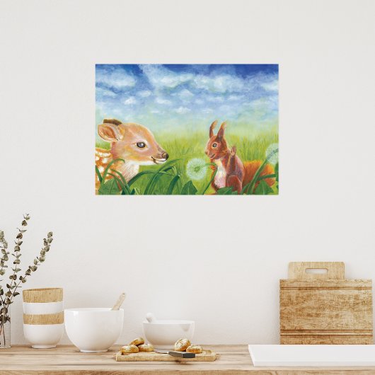 Poster Faune et écureuil (Cuisine)