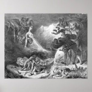 Poster Faust et Mephistopheles aux sorcières
