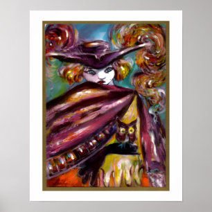 Poster FAUST / Masque Mystérieux avec Tricorne et Hibou