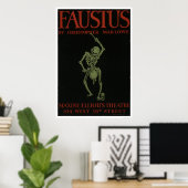 Poster Faustus Par Marlowe 1936 WPA (Bureau à domicile)