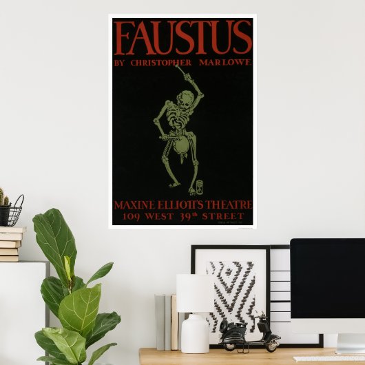 Poster Faustus Par Marlowe 1936 WPA (Bureau à domicile)