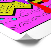 Poster Fauteuil Motif rouge (Coin)