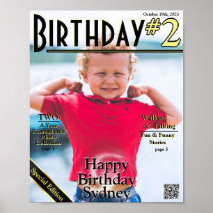 Poster Faux 2e couverture du magazine Anniversaire