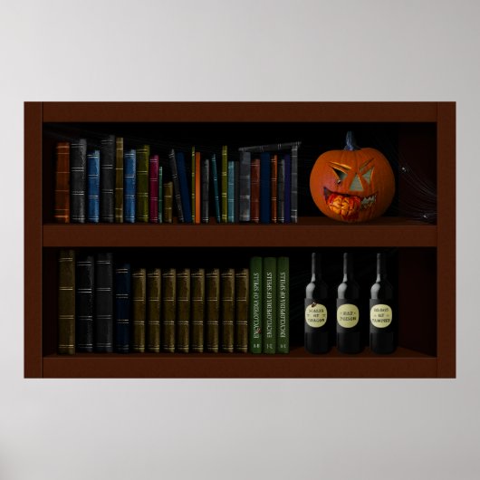 Poster Faux Book Shelf Haunted House (Devant)